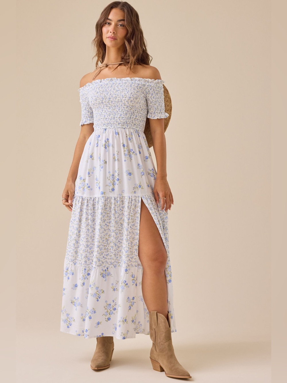 Altar’d State Aria Floral Maxi Dress Size XL